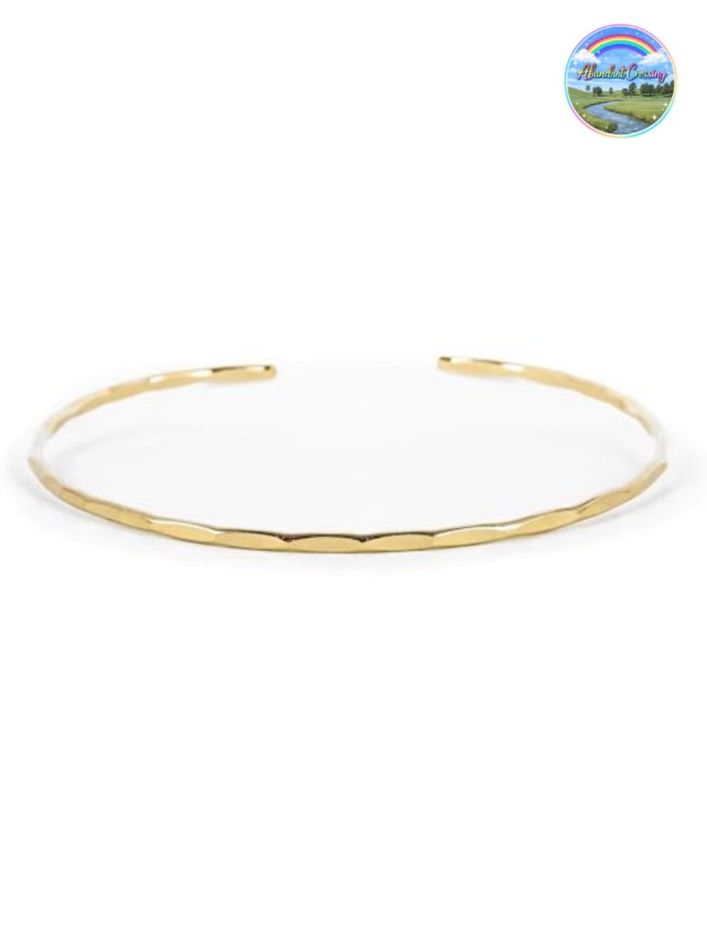 14K Gold Filled Thin Hammered Cuff Bracelet Stacking Bangle Women